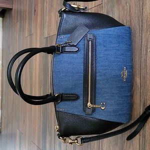 Coach Leather and Denim Elise Purse